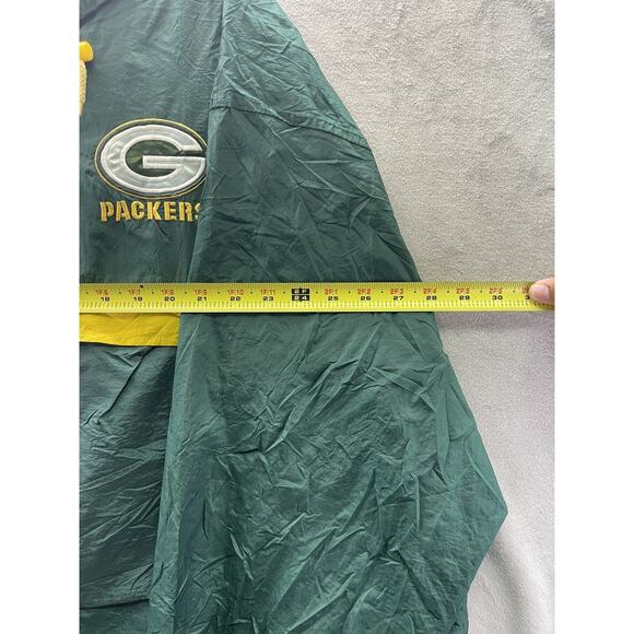 Vintage 90s GREEN BAY Packers Sz GD/L NFL PRO PLAYER Windbreaker JACKET - Picture 6 of 8
